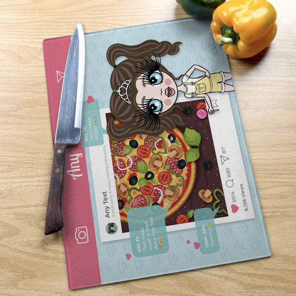 ClaireaBella Girls Landscape Glass Chopping Board - Food Post - Image 4