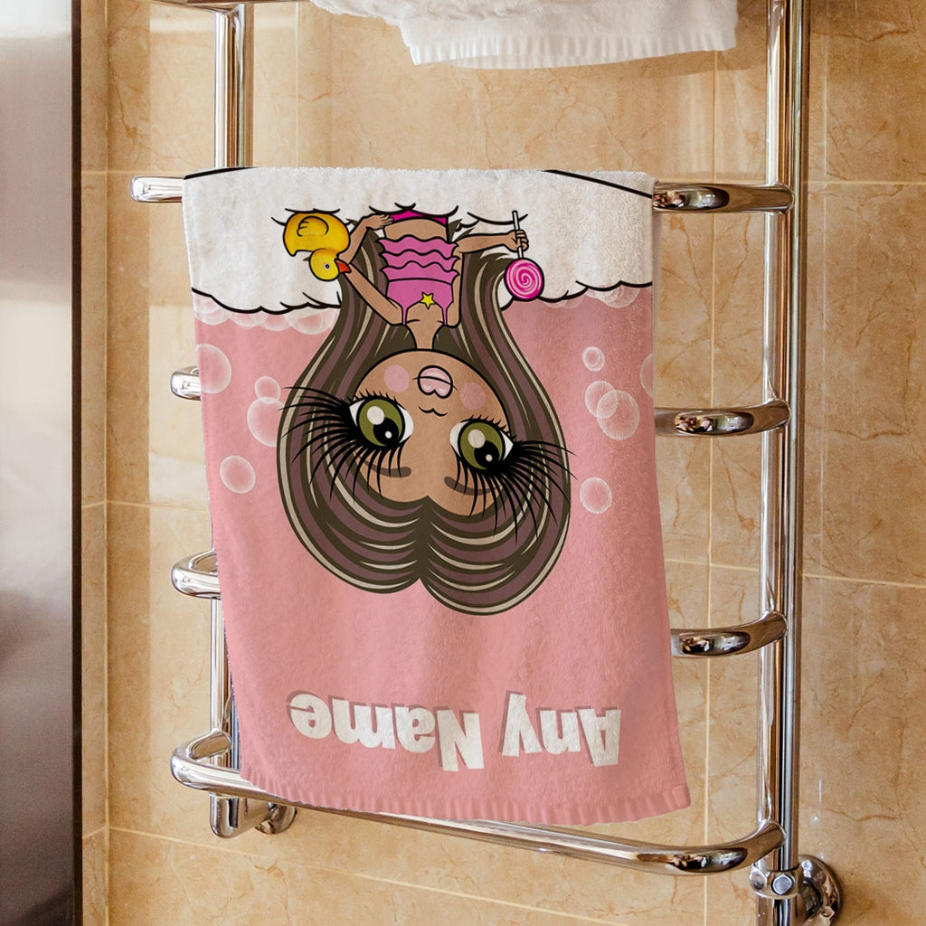ClaireaBella Girls Bath Time Hand Towel - Image 1