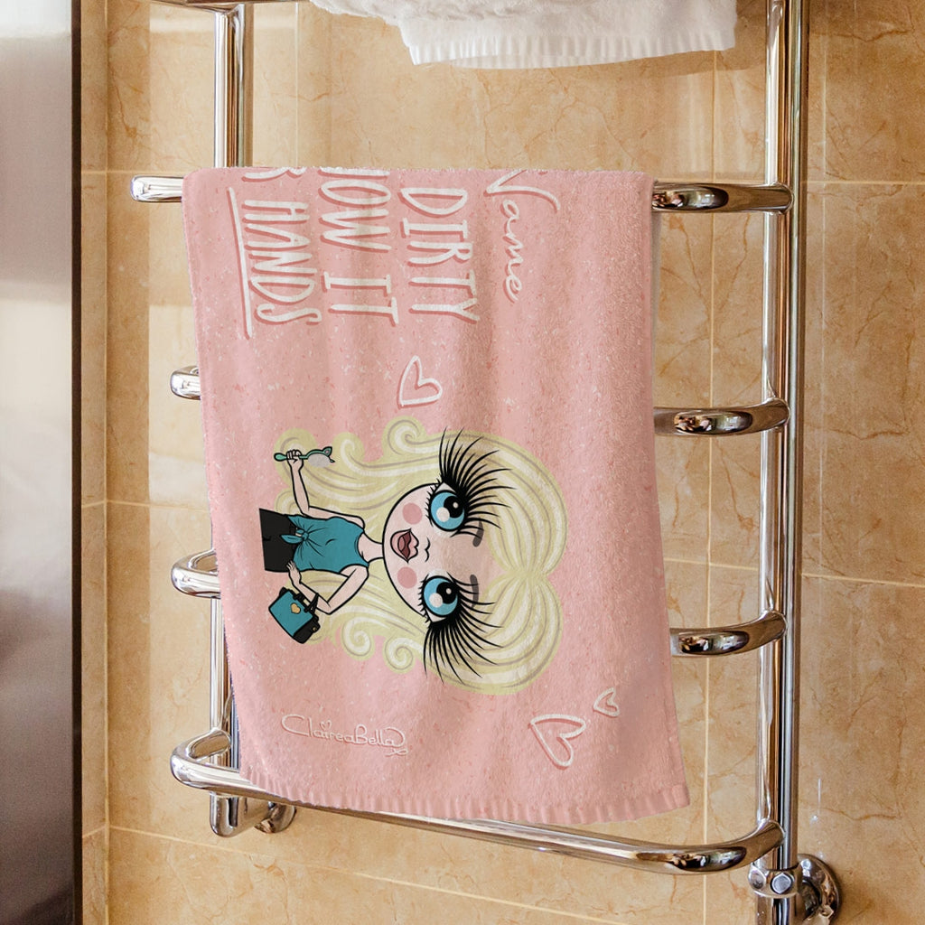 ClaireaBella Girls Happy Hand Towel - Image 1