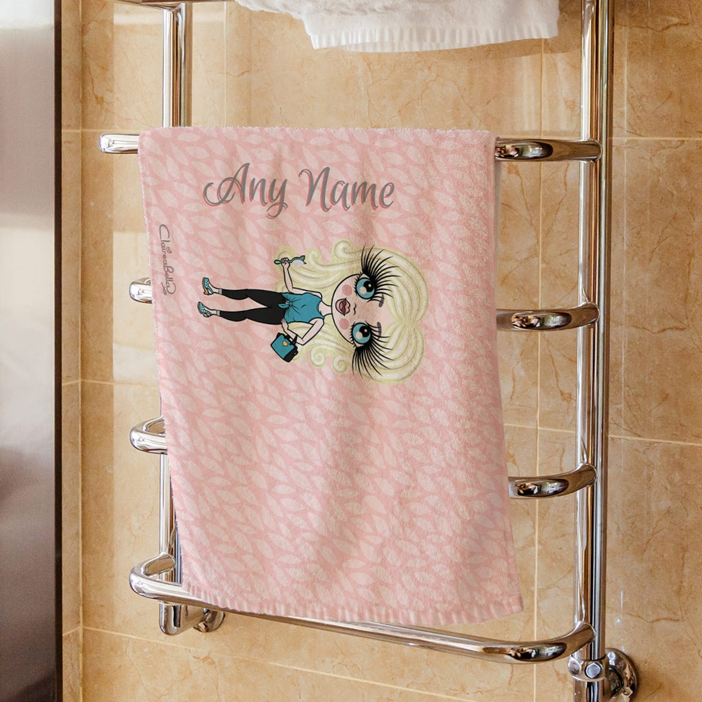 ClaireaBella Girls Pink Hand Towel - Image 1