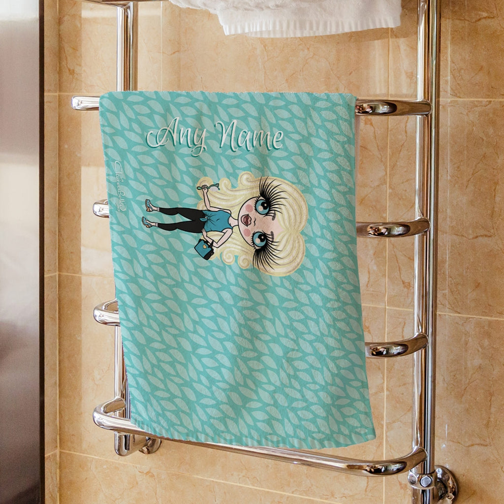 ClaireaBella Girls Turquoise Hand Towel - Image 1
