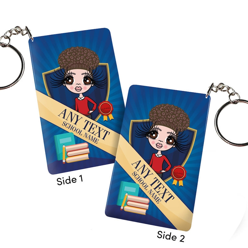 ClaireaBella Girls Personalised School Name Keyring - Image 2