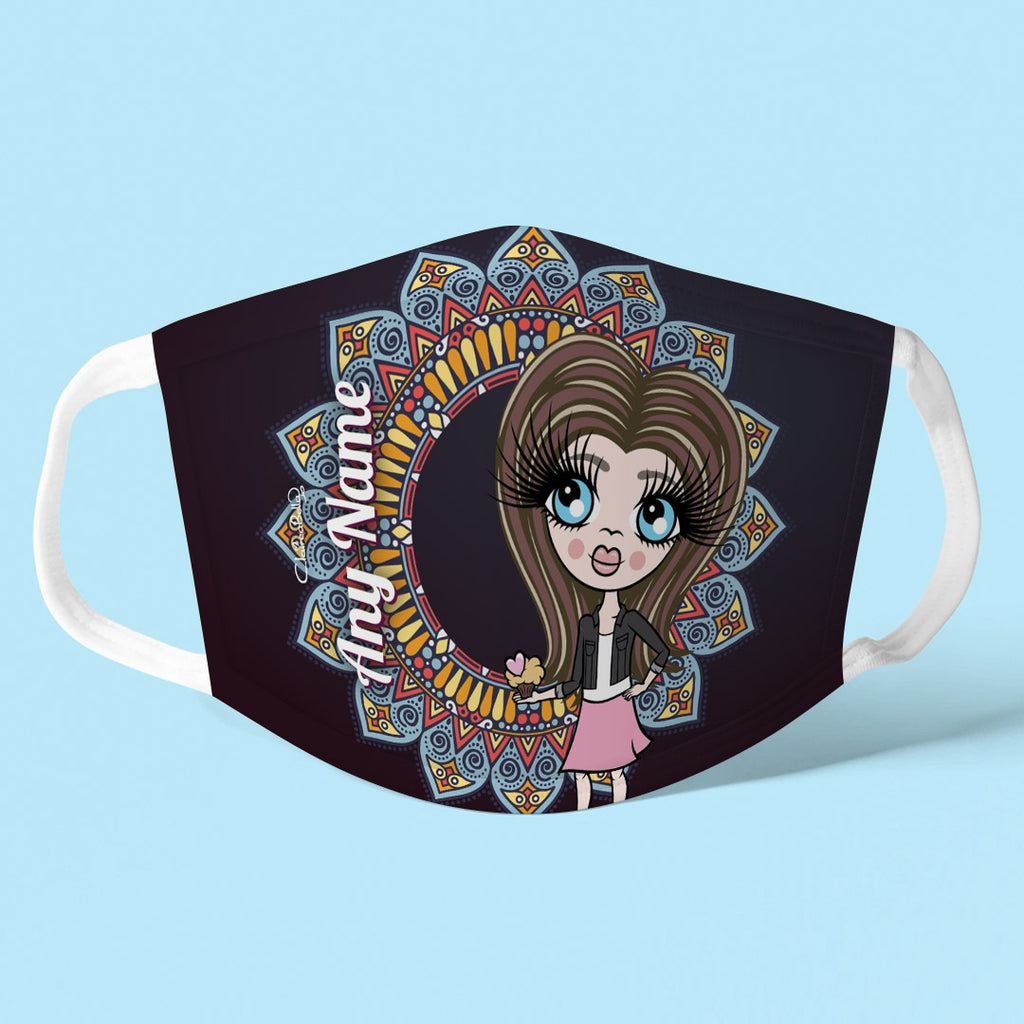 ClaireaBella Girls Personalised Patterned Reusable Face Covering - Image 1