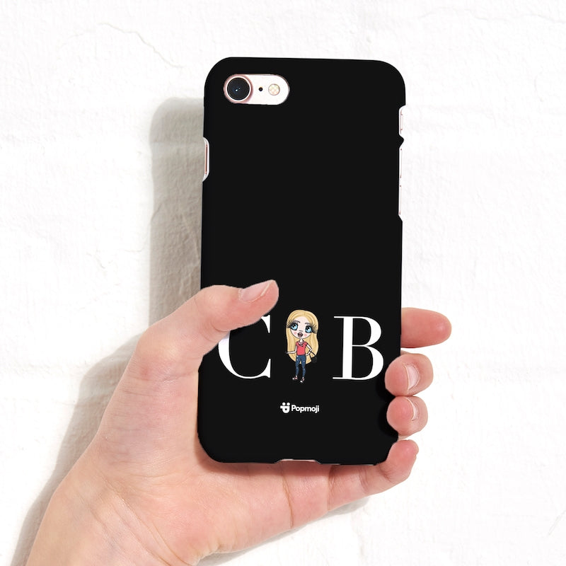 ClaireaBella Girls Personalised The LUX Collection Black Phone Case - Image 3