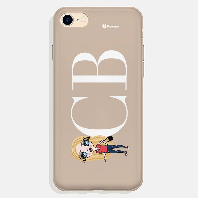 ClaireaBella Girls Personalised The LUX Collection Initial Nude Landscape Phone Case - Image 2