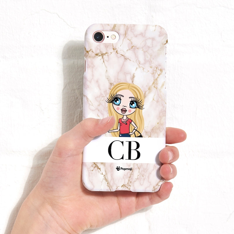 ClaireaBella Girls Personalised The LUX Collection Pink Marble Phone Case - Image 6