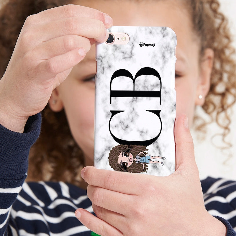 ClaireaBella Girls Personalised The LUX Collection White Marble Landscape Phone Case - Image 6