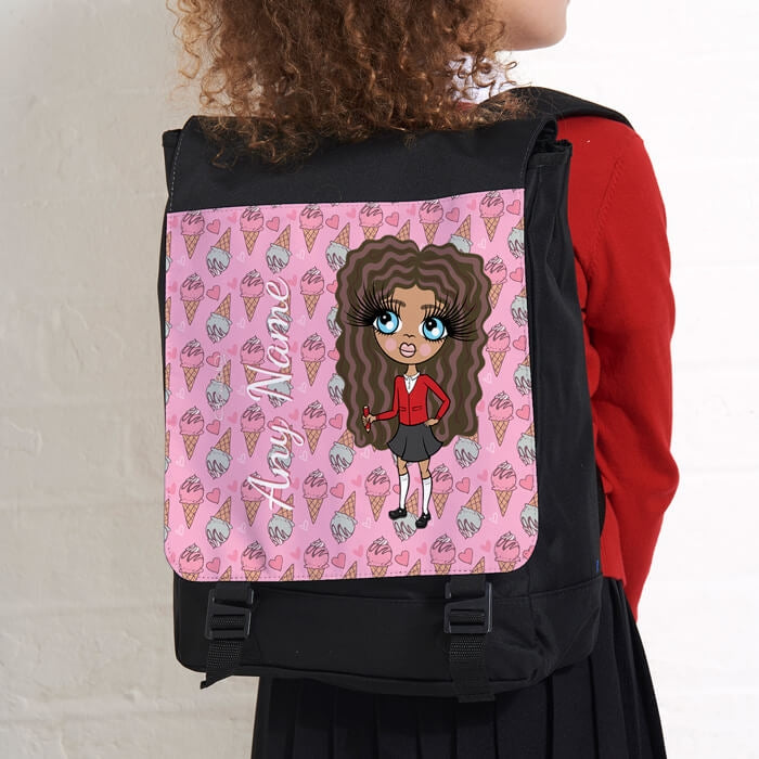 ClaireaBella Girls Ice Cream Large Backpack - Image 2