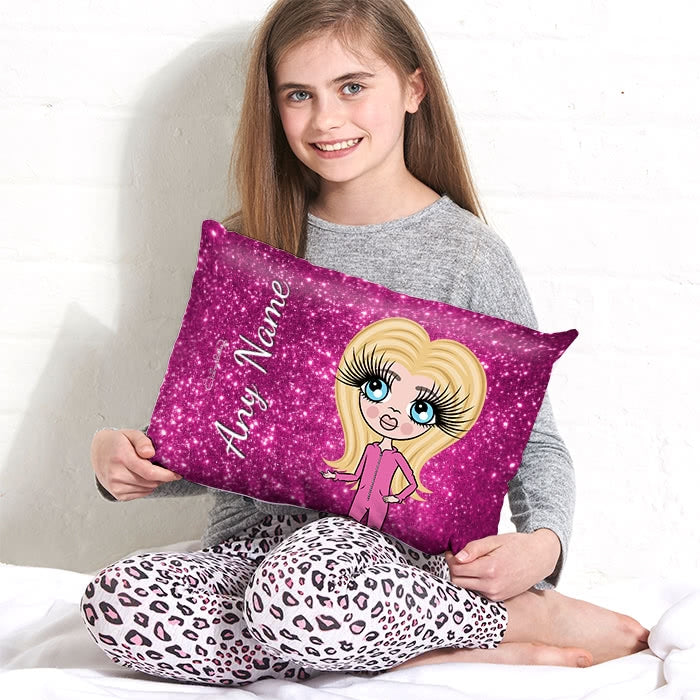 ClaireaBella Girls Placement Cushion - Glitter Print Effect - Image 1