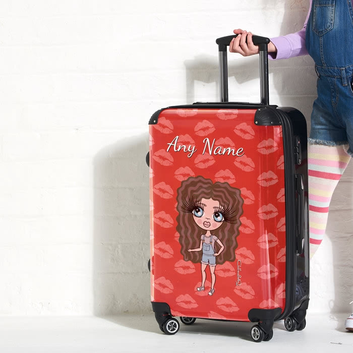 ClaireaBella Girls Lip Print Suitcase - Image 4
