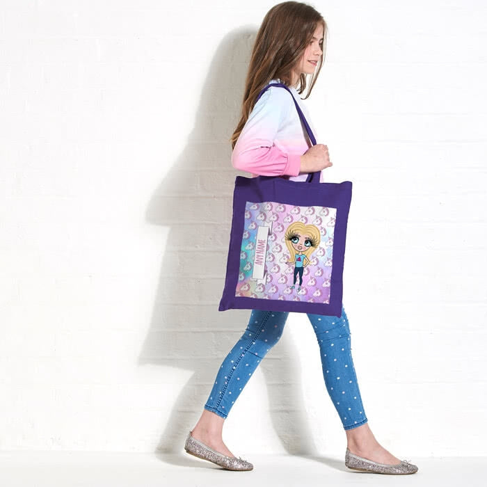 ClaireaBella Girls Unicorn Emoji Colour Pop Canvas Bag - Image 5