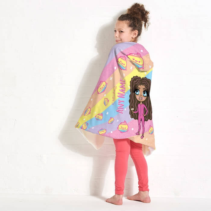 ClaireaBella Girls Unicorn Poop Emoji Hooded Blanket - Image 6
