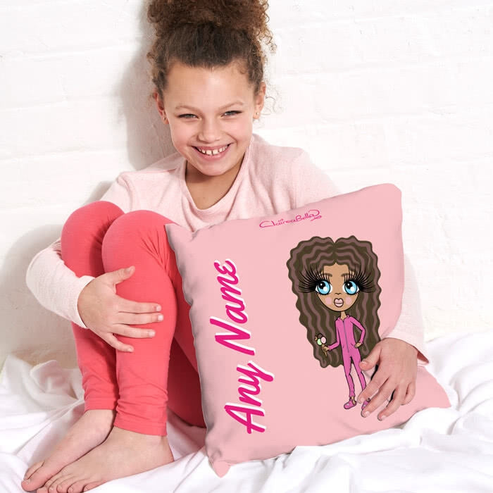 ClaireaBella Girls Square Cushion - Dusty Pink - Image 3