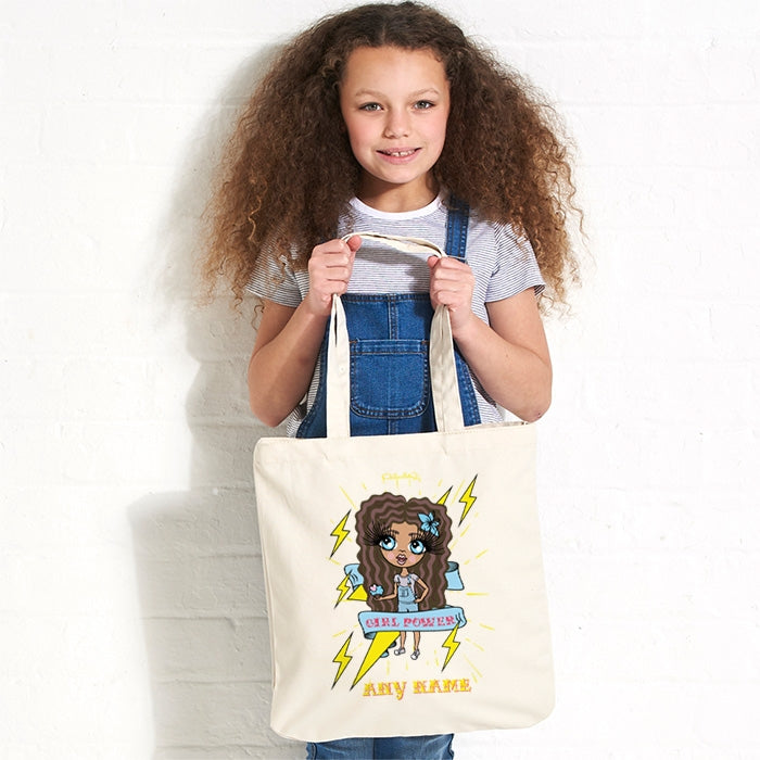 ClaireaBella Girls Girl Power Pastel Canvas Shopper - Image 5