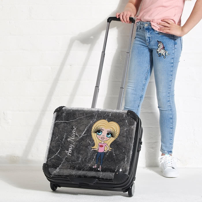 ClaireaBella Girls Marble Effect Weekend Suitcase - Image 4