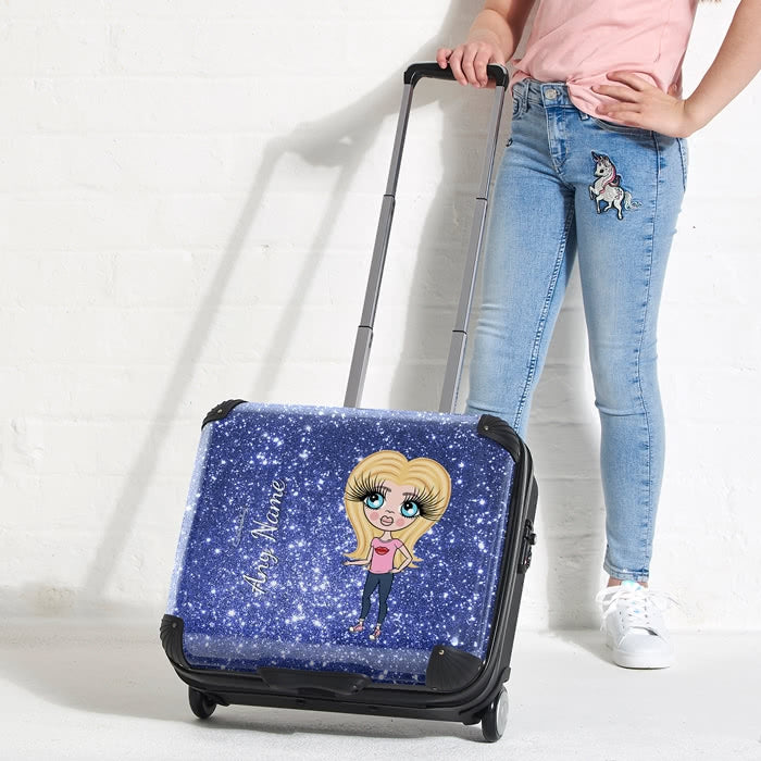 ClaireaBella Girls Glitter Effect Weekend Suitcase - Image 3