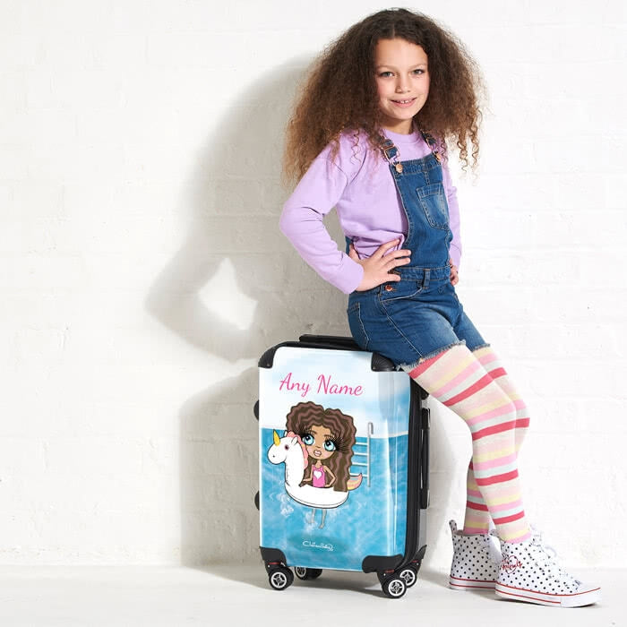 ClaireaBella Girls Unicorn Float Suitcase - Image 1
