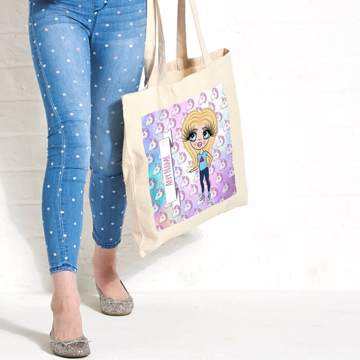 ClaireaBella Girls Unicorn Emoji Canvas Bag - Image 3