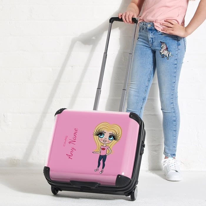 ClaireaBella Girls Pastel Pink Weekend Suitcase - Image 3