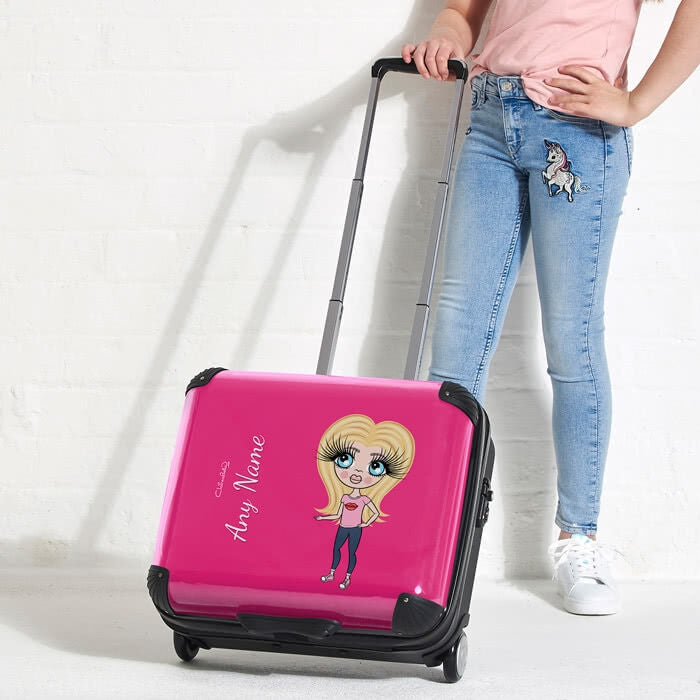 ClaireaBella Girls Hot Pink Weekend Suitcase - Image 1