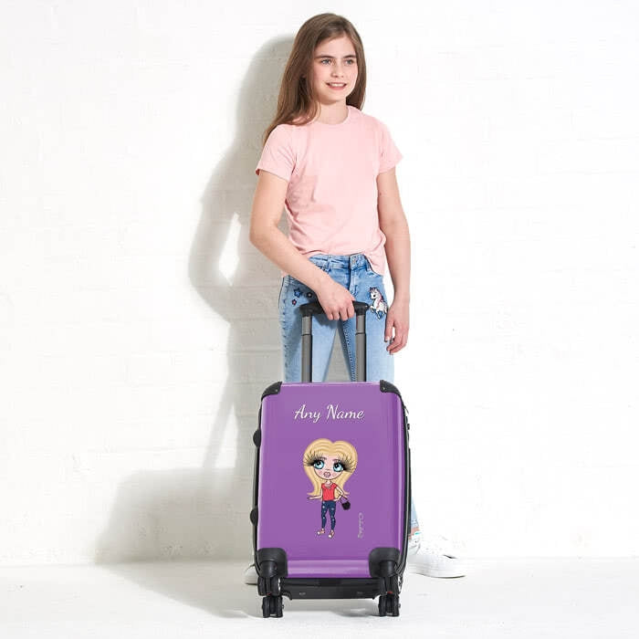 ClaireaBella Girls Purple Suitcase - Image 2