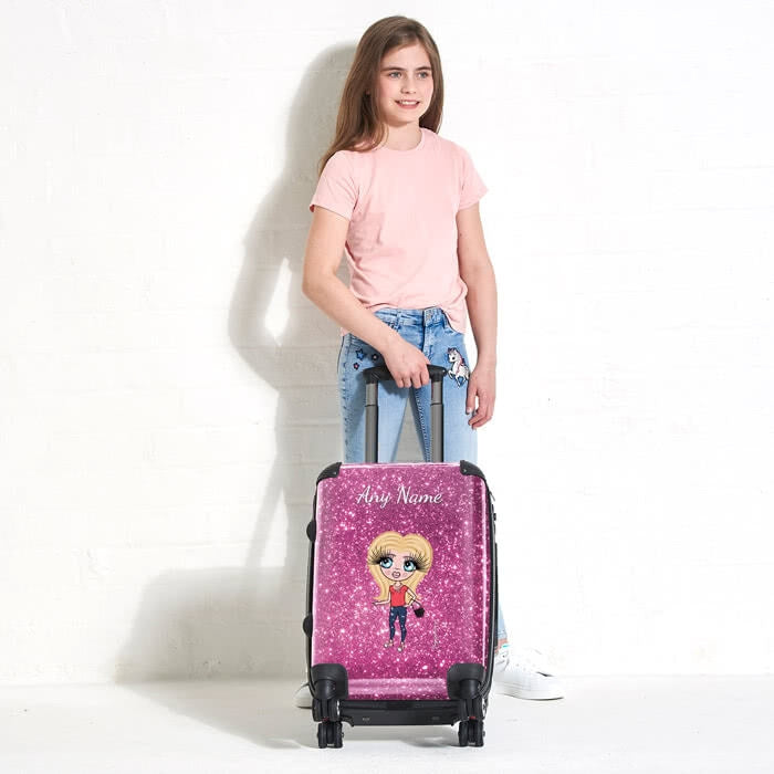 ClaireaBella Girls Glitter Effect Suitcase - Image 6