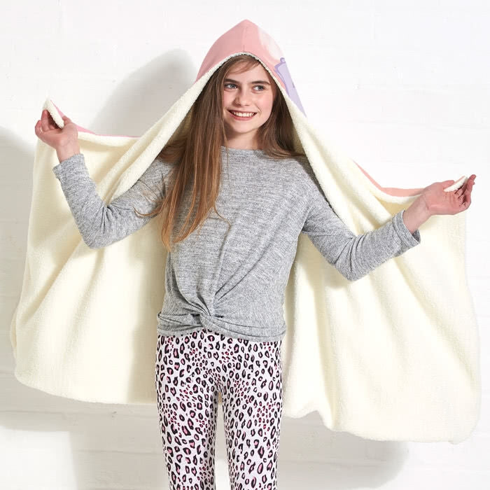 ClaireaBella Girls Marshmallow Hooded Blanket - Image 5