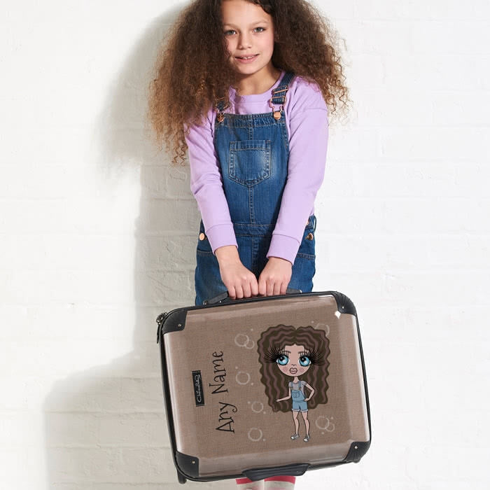ClaireaBella Girls Jute Print Weekend Suitcase - Image 4