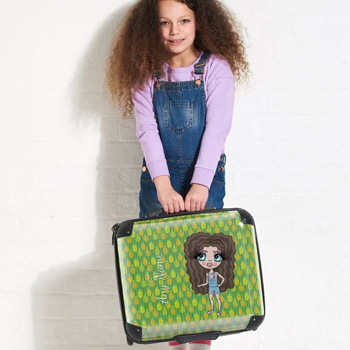 ClaireaBella Girls Pineapple Print Weekend Suitcase - Image 4