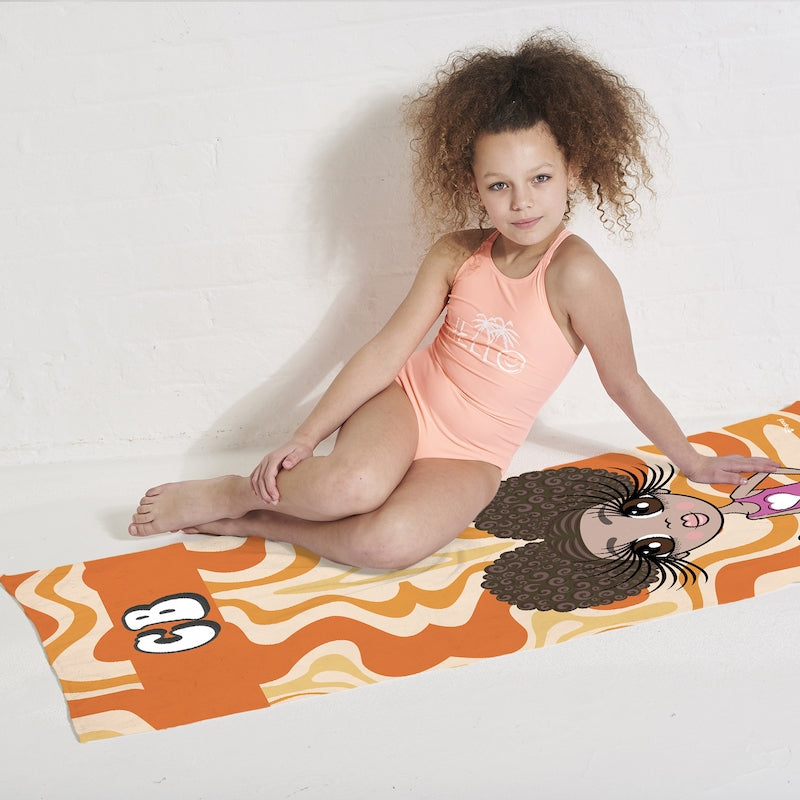 ClaireaBella Girls Personalised Swiggle Beach Towel - Image 2