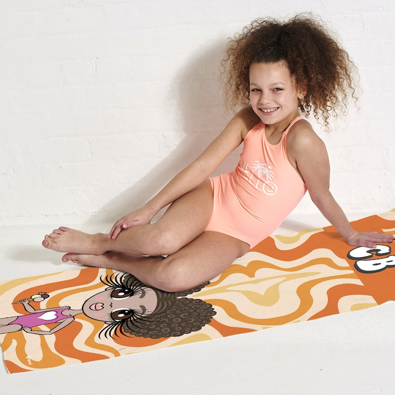 ClaireaBella Girls Personalised Swiggle Beach Towel - Image 4