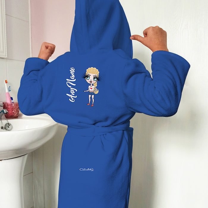 ClaireaBella Girls Blue Dressing Gown - Image 3