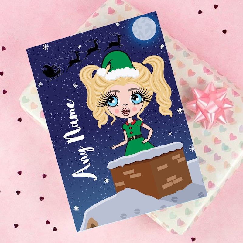 ClaireaBella Girls Chimney Christmas Card - Image 1