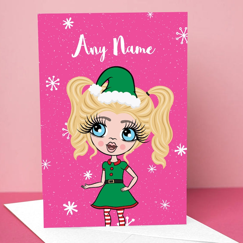 ClaireaBella Girls Snowflakes Christmas Card - Image 1