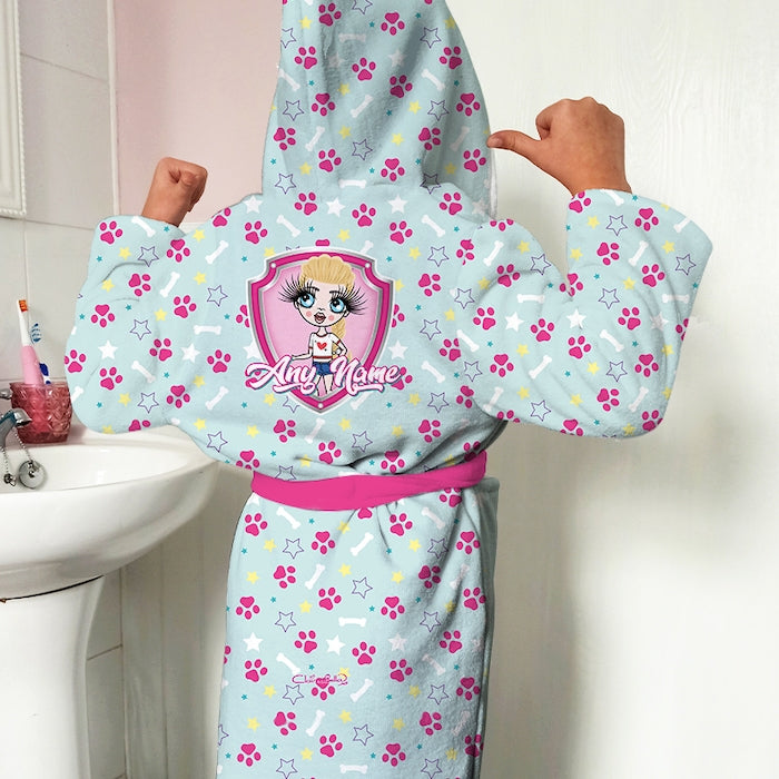 ClaireaBella Girls Dog Patrol Dressing Gown - Image 1