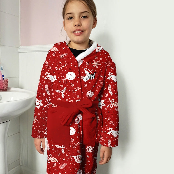 ClaireaBella Girls Festive Fun Dressing Gown - Image 2