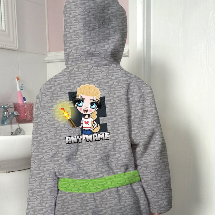 ClaireaBella Girls Gaming Blocks Dressing Gown - Image 4