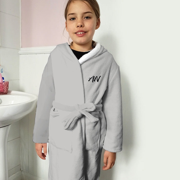 ClaireaBella Girls Grey Dressing Gown - Image 2
