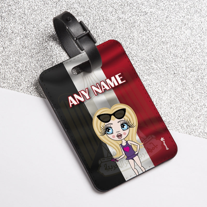 ClaireaBella Girls Egypt Flag Luggage Tag - Image 1