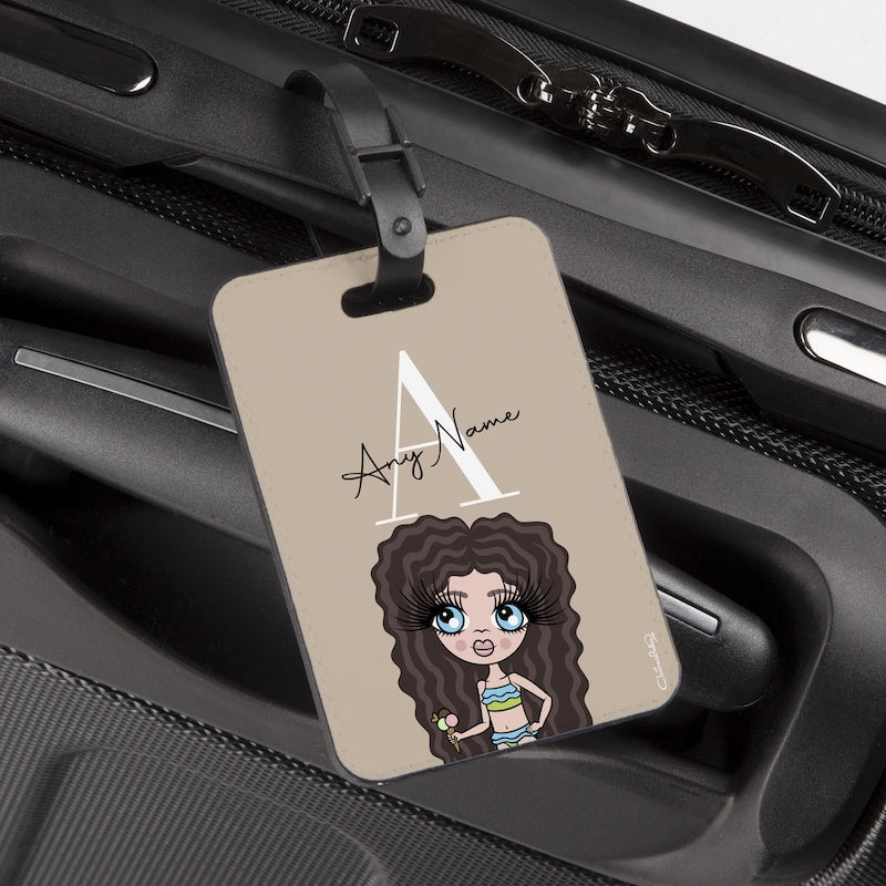ClaireaBella Girls The LUX Collection Initial Nude Luggage Tag - Image 2