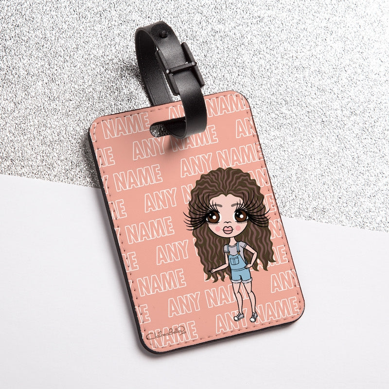ClaireaBella Girls Repeat Name Luggage Tag - Image 1