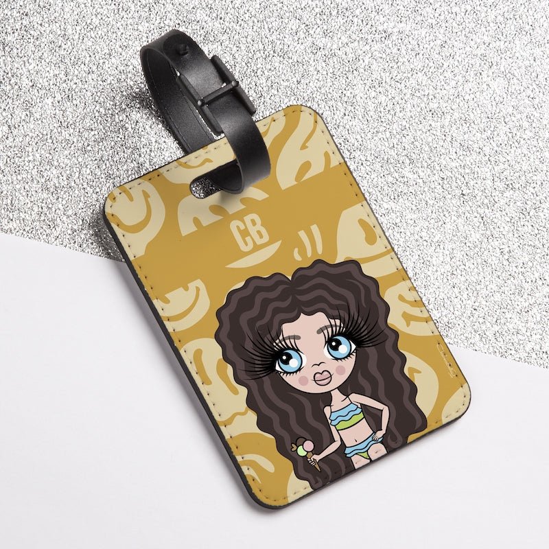 ClaireaBella Girls Personalised Repeat Smile Luggage Tag - Image 1
