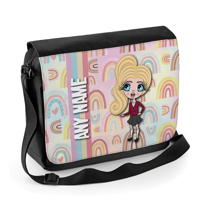 ClaireaBella Girls Personalised Rainbows Messenger Bag - Image 1
