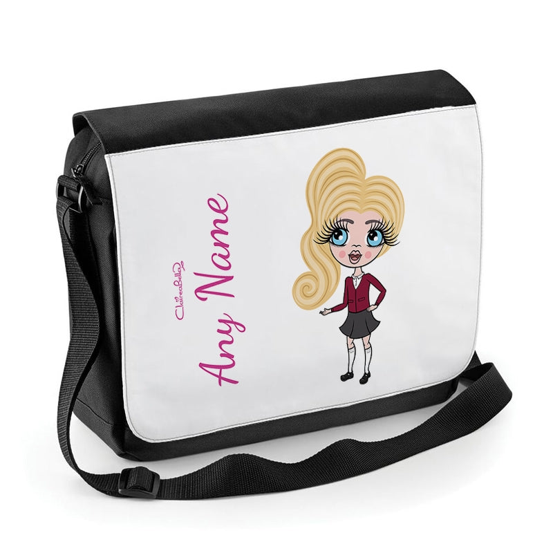 ClaireaBella Girls Personalised White Messenger Bag - Image 1