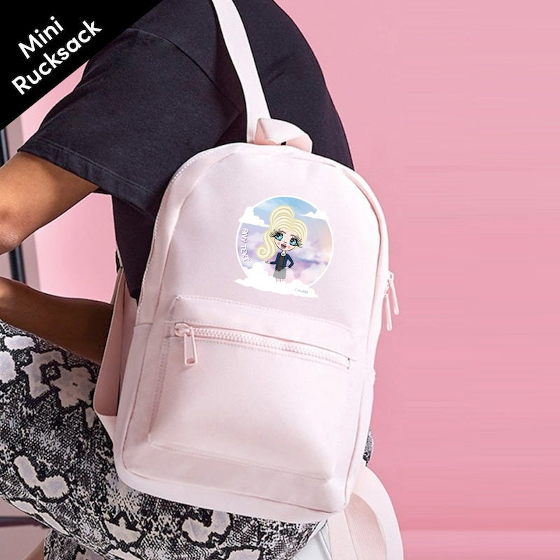 ClaireaBella Girls Personalised Clouds Mini Rucksack - Image 1