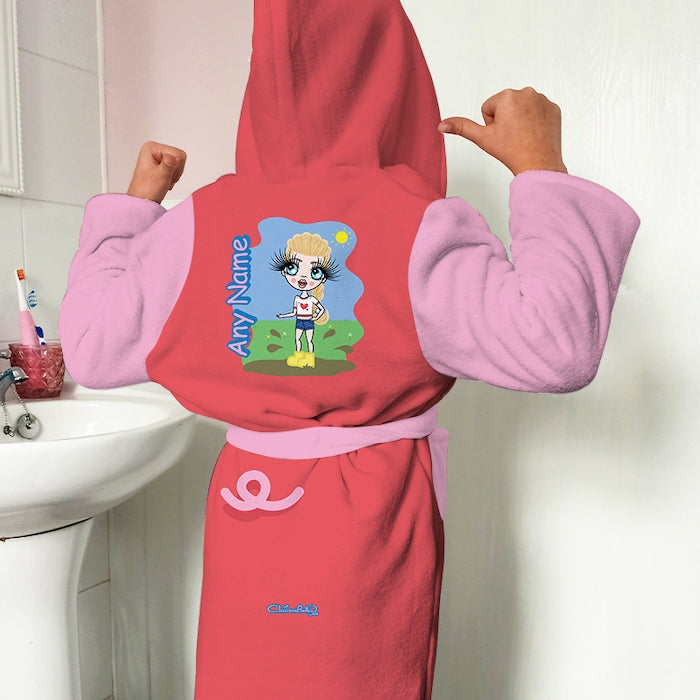 ClaireaBella Girls Piggy Dressing Gown - Image 1