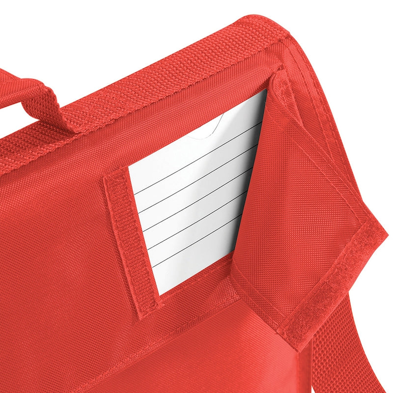 ClaireaBella Girls Premium Personalised School Emblem Orange Book Bag - Image 3