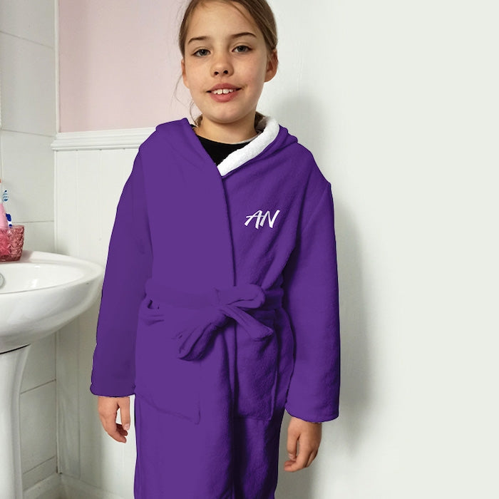ClaireaBella Girls Purple Dressing Gown - Image 2