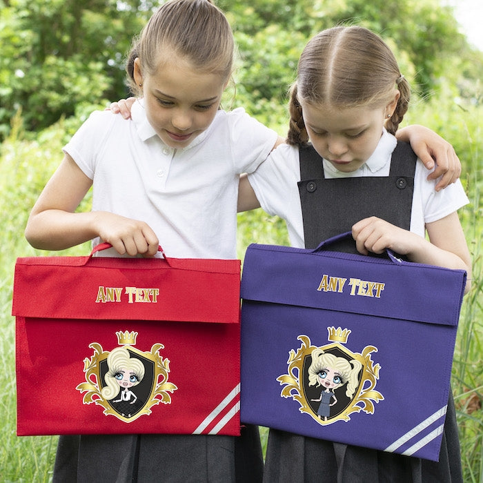 ClaireaBella Girls Royal Crest Book Bag - Image 2