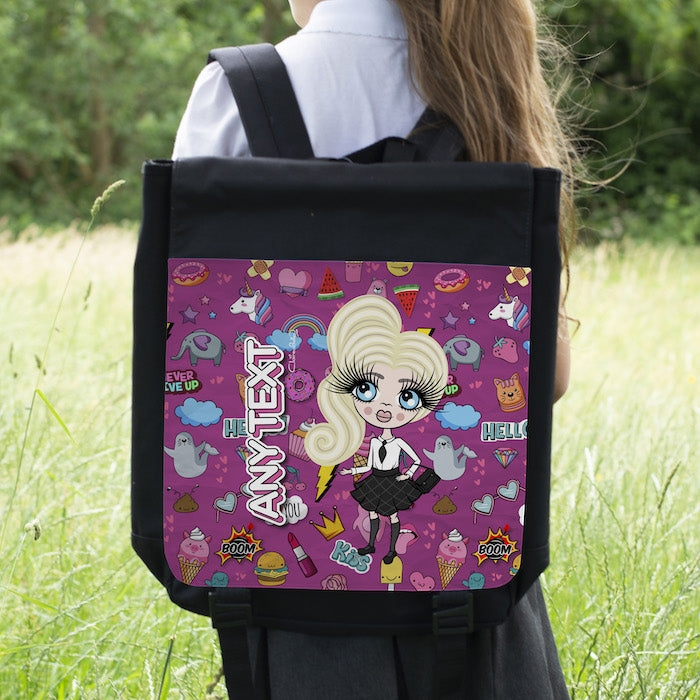 ClaireaBella Girls Stickers Backpack - Image 1